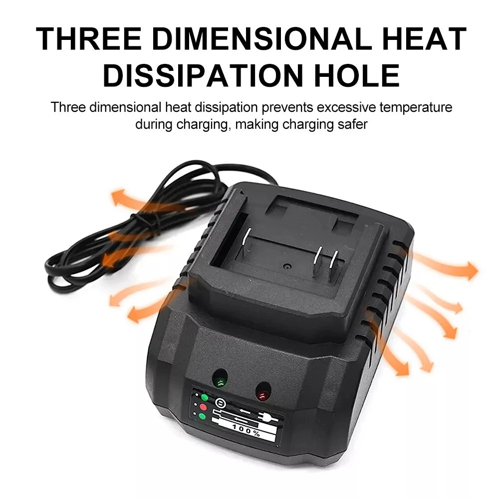 Li-ion Battery Charger 18V 21V - Brushless Cordless Electric Drill 18V ulasan dan harga