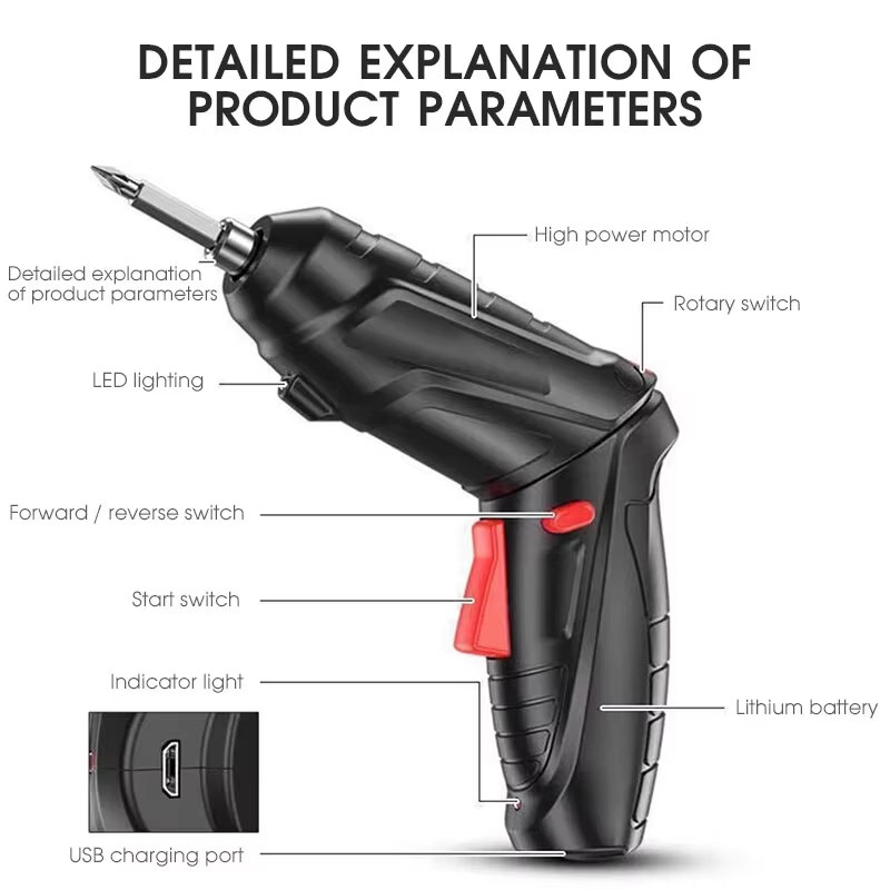 Electric Screwdriver Set 3.6V  - Electric Screwdriver Rechargeable Usb ulasan dan harga