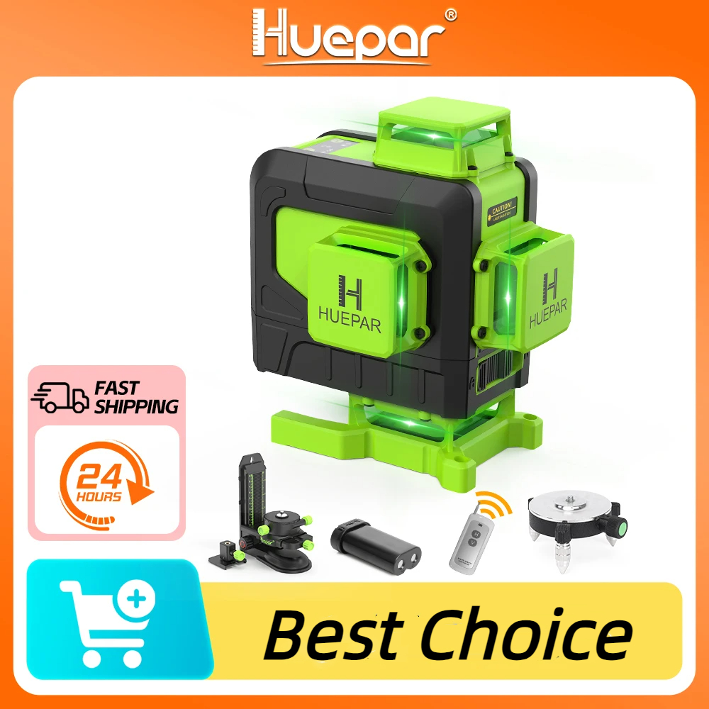 Huepar 16 Lines 4D Laser Level - Laser Level 16 Lines 4D Green ulasan dan harga