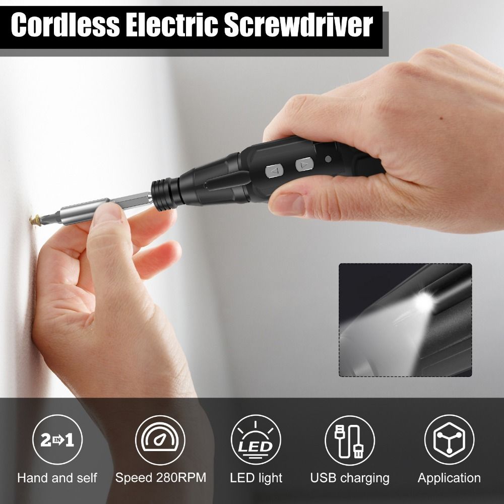 3.6V Electric Screwdriver with - Electric Screwdriver Rechargeable Usb ulasan dan harga
