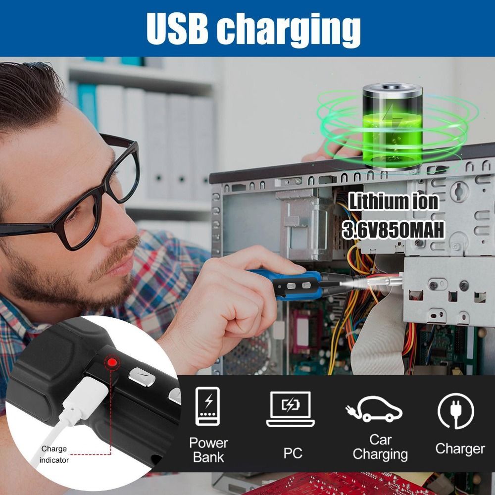 3.6V Electric Screwdriver with - Electric Screwdriver Rechargeable Usb ulasan dan harga