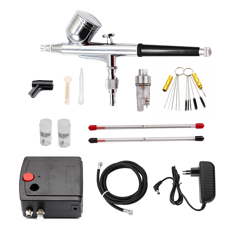 Dual-Action Spray Gun Airbrush - Airbrush Kit With Mini Compressor ulasan dan harga