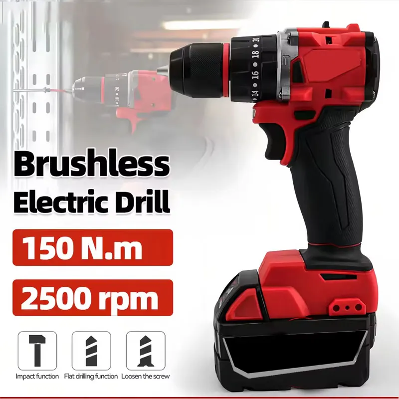 Small Electric Brushless Impac - Brushless Cordless Electric Drill 18V ulasan dan harga
