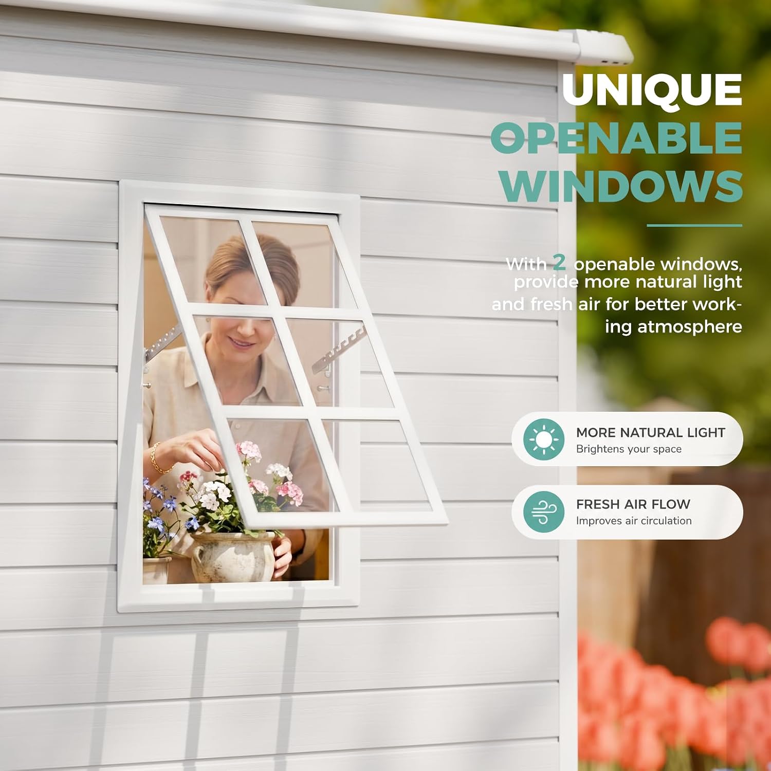 8x6 FT Resin Storage Shed with - Garden Tools ulasan dan harga